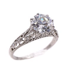 Art Deco Old European Cut Diamond Engagement Ring