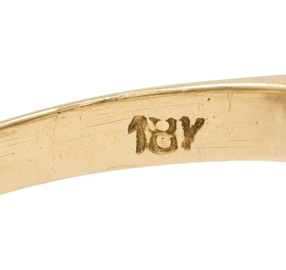 Anillo de compromiso Art Decó Antiguo Diamante talla europea Platino Oro 18K Antiguo en venta 1