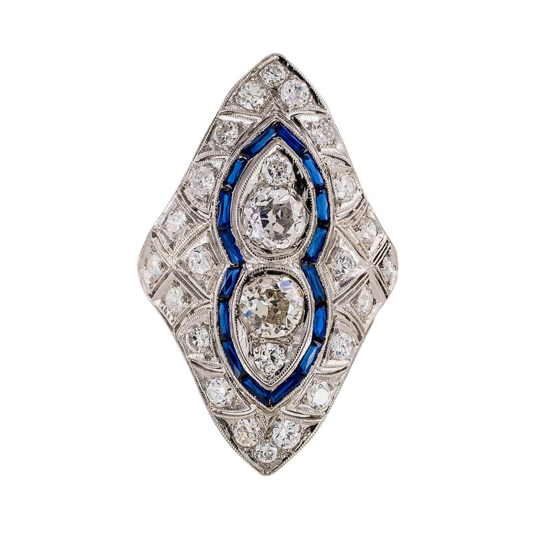 Art Deco old European cut diamond and platinum dinner ring circa 1925.   Love it because it caught your eye, and we are here to connect you with beautiful and affordable jewelry.  It is time to claim a special reward for Yourself!  Clear and concise