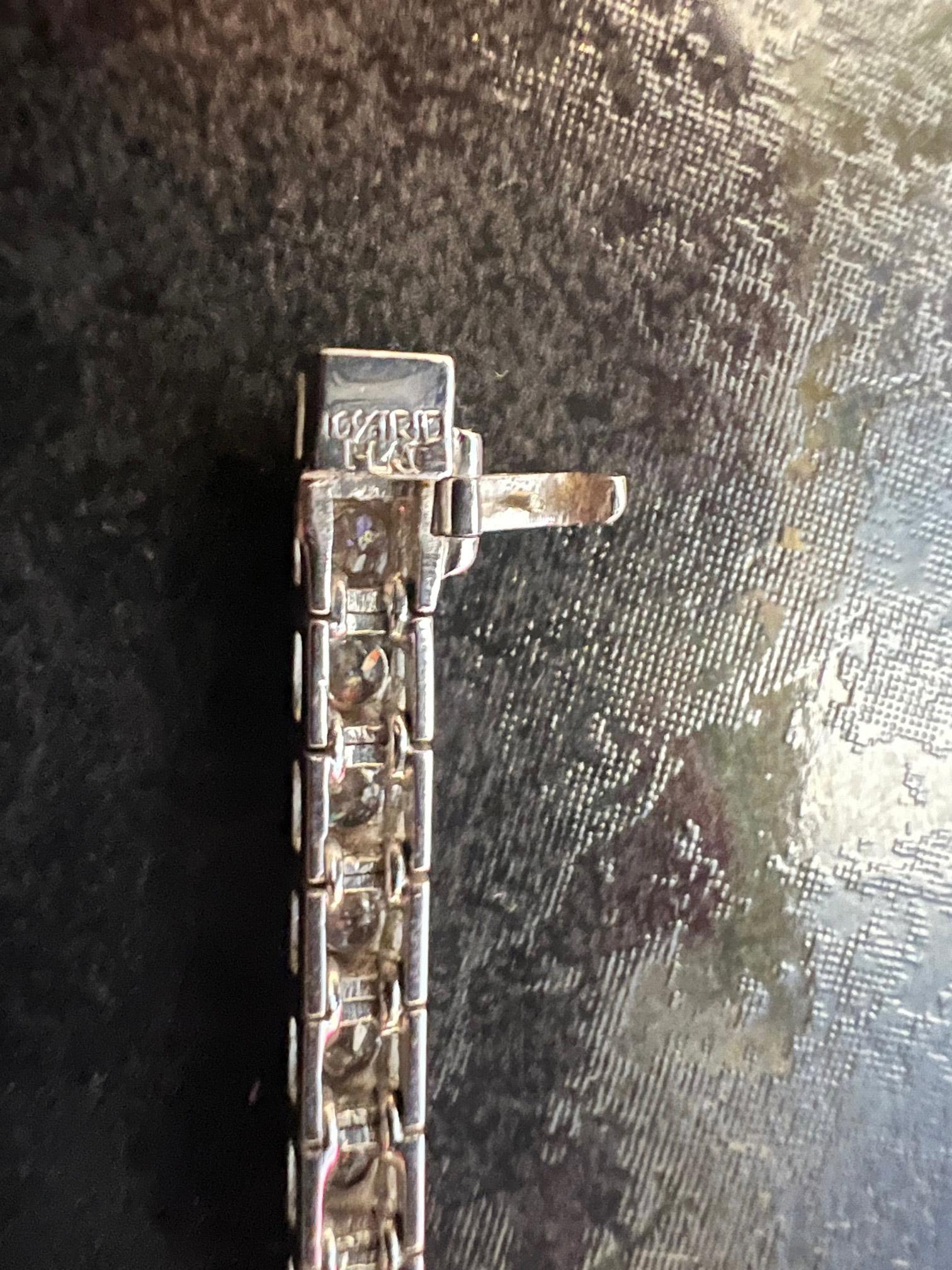 Art Deco Old European Cut Diamond Platinum Line Bracelet 1