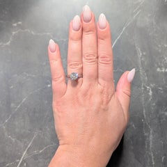 Art-Déco-Solitär-Verlobungsring aus Platin mit einem Diamanten im alten europäischen Schliff, Vintage-Stil, GIA-zertifiziert