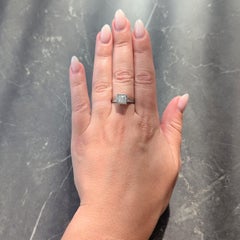 Art Deco Old European Cut Diamond Platinum Vintage Solitaire Engagement Ring