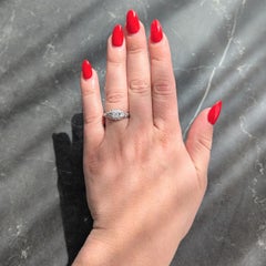 Art Deco Old European Diamond 18K Gold Orange Blossom Vintage Engagement Ring