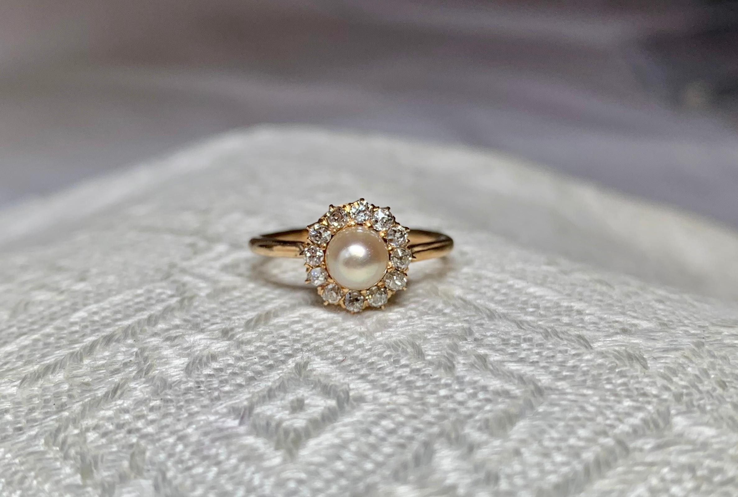 vintage pearl rings