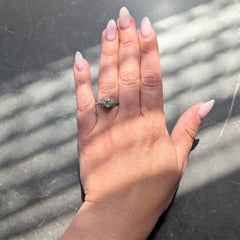 Art Deco Old European Diamond Platinum Vintage Scrolling Wheat Engagement Ring