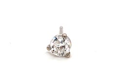 Orecchino a bottone Art Déco in stile europeo antico con un unico diamante, estratto, F-G VS, 0,25 ct, anni '30