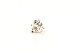 Art Deco Old European Single Diamond Stud Earring Mined I-J VVS .27ct 1920's