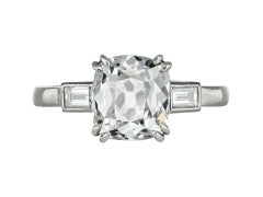 Bague Art déco sertie d'un diamant « old mine », vers 1930.