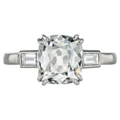 Bague Art déco sertie d'un diamant « old mine », vers 1930.