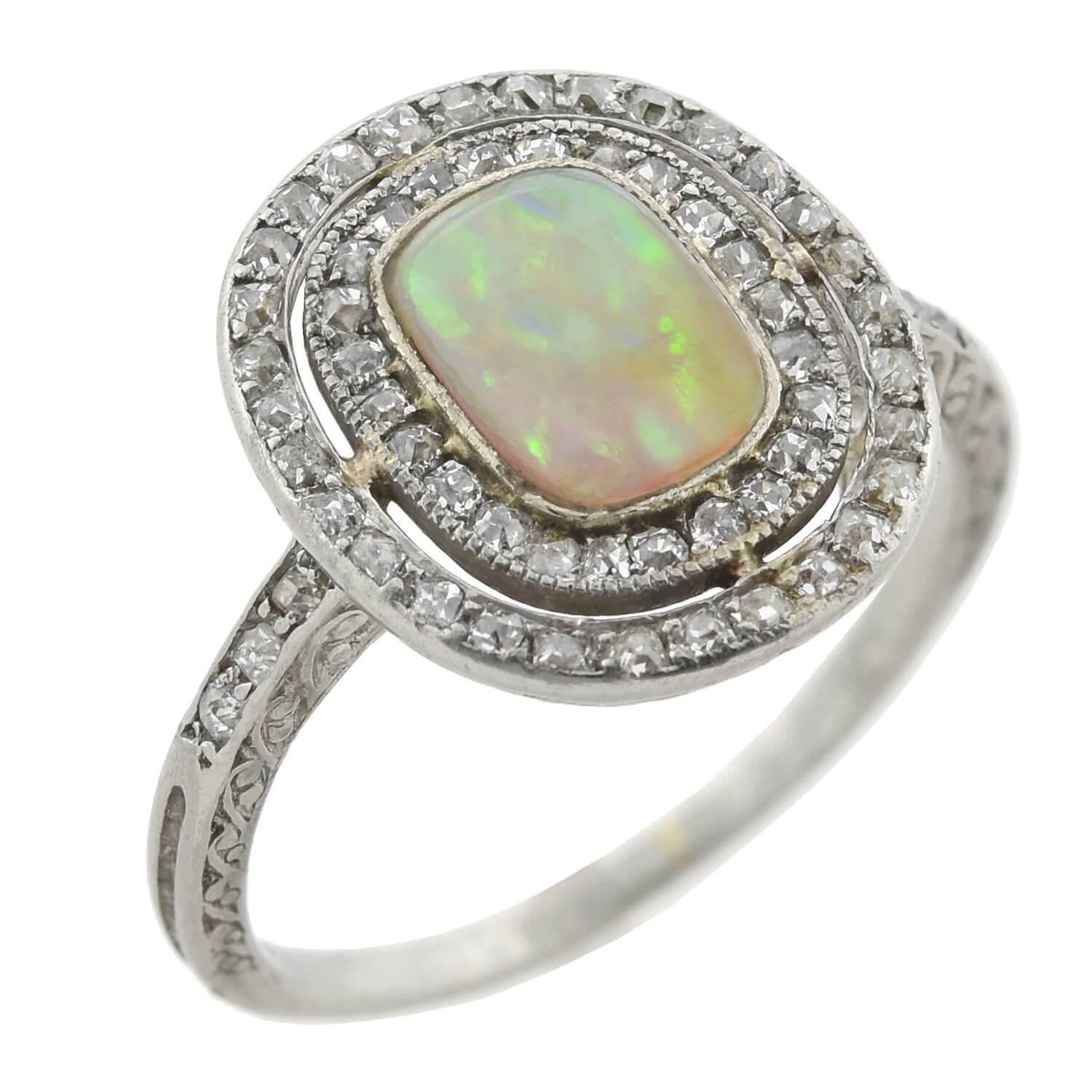 opal ring art deco