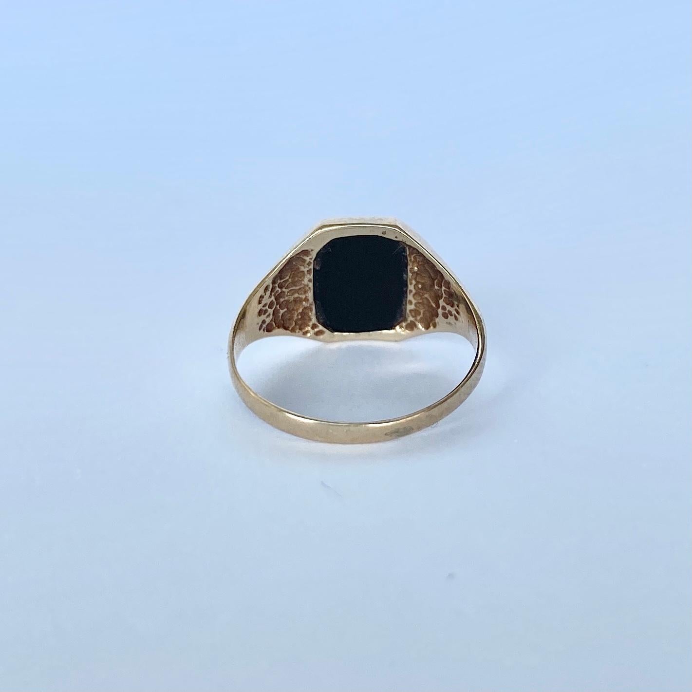 art deco signet ring