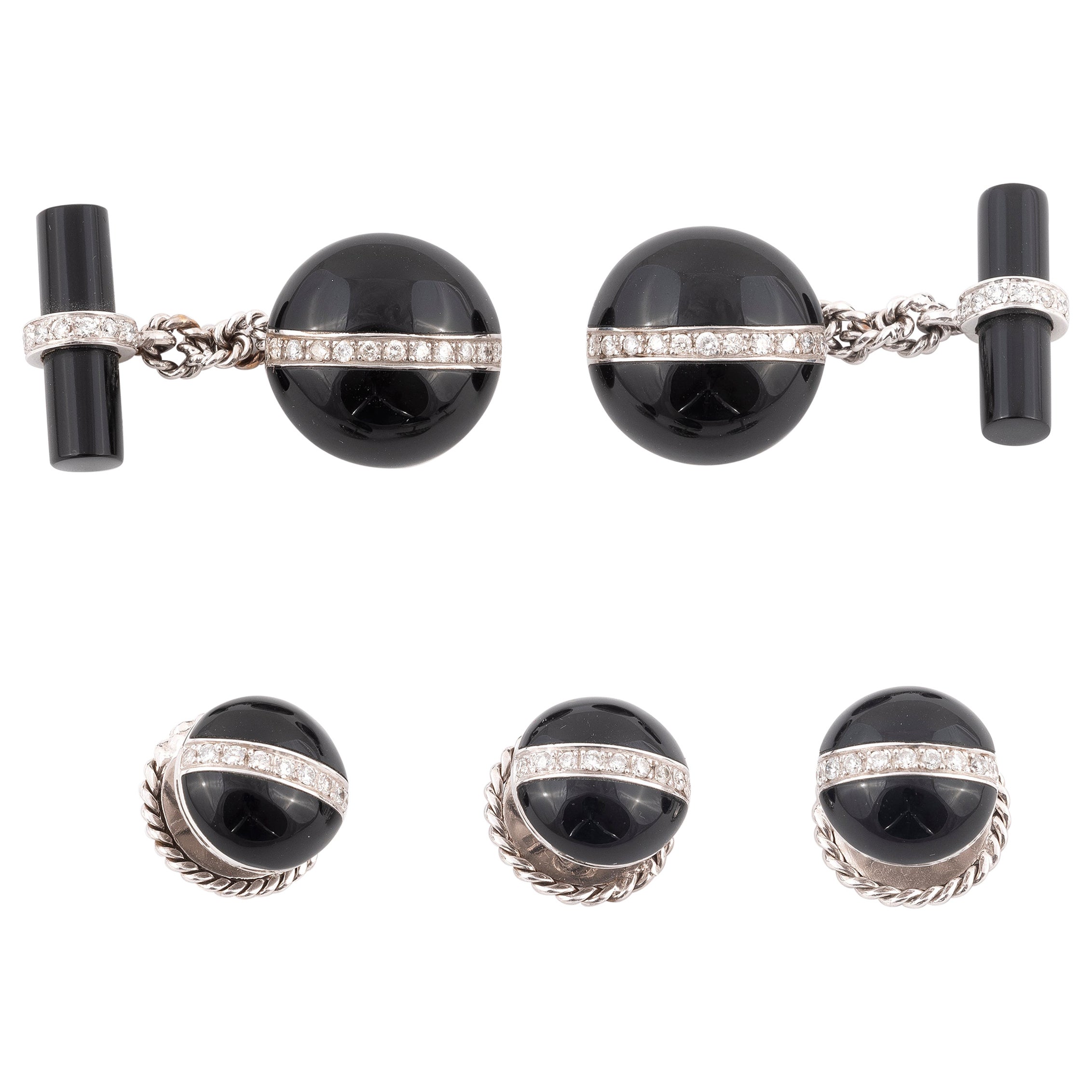 Art Deco Onyx und Diamant Kleid Set