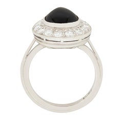 Art Deco Onyx and Diamond Ring, circa 1940s