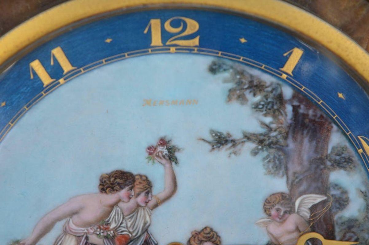 Swiss Art Deco Onyx Clock For Sale