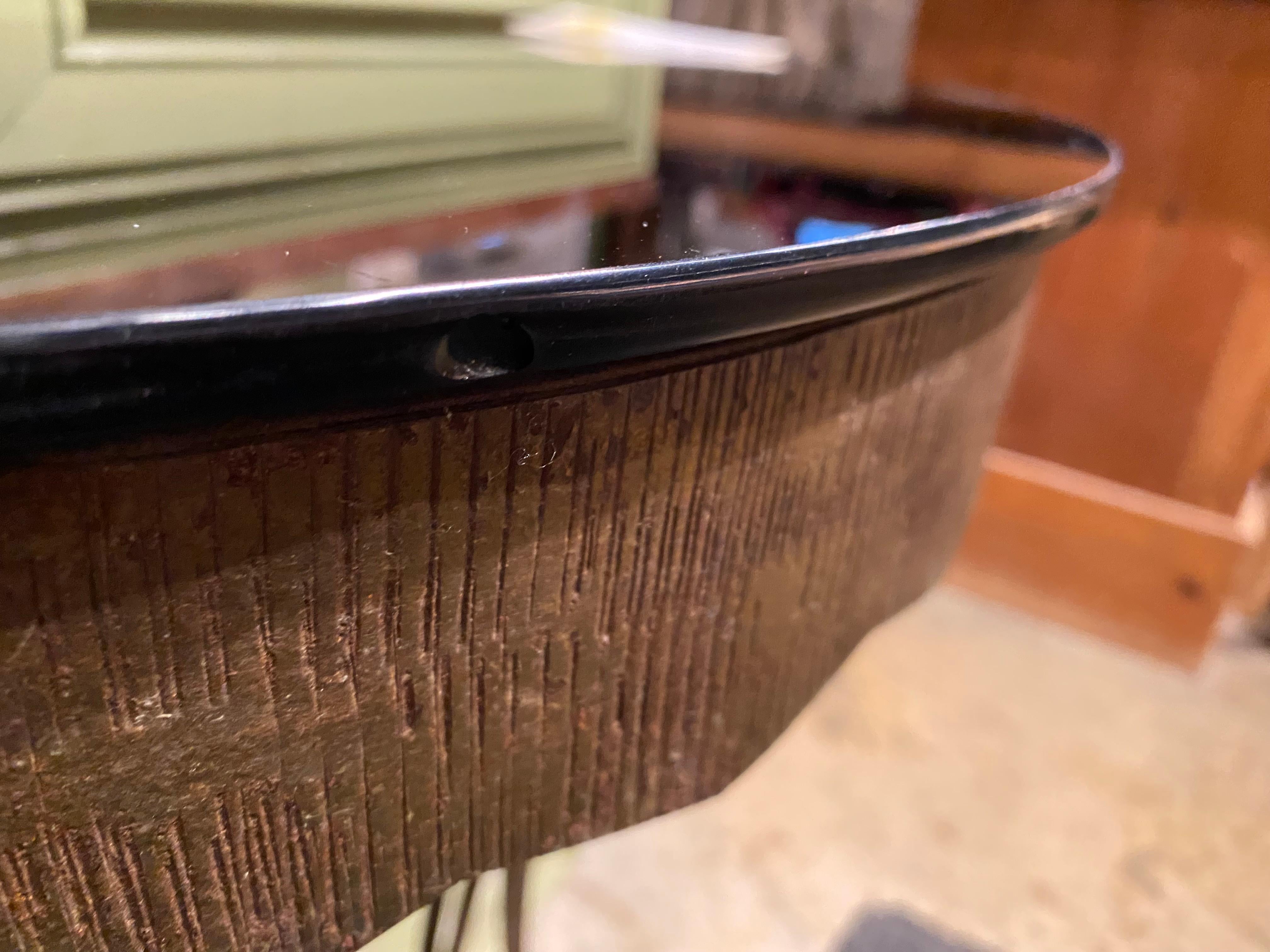 Art Deco Onyx Glass Top Demi Lune Console Table in the Manner of Oscar Bach For Sale 5