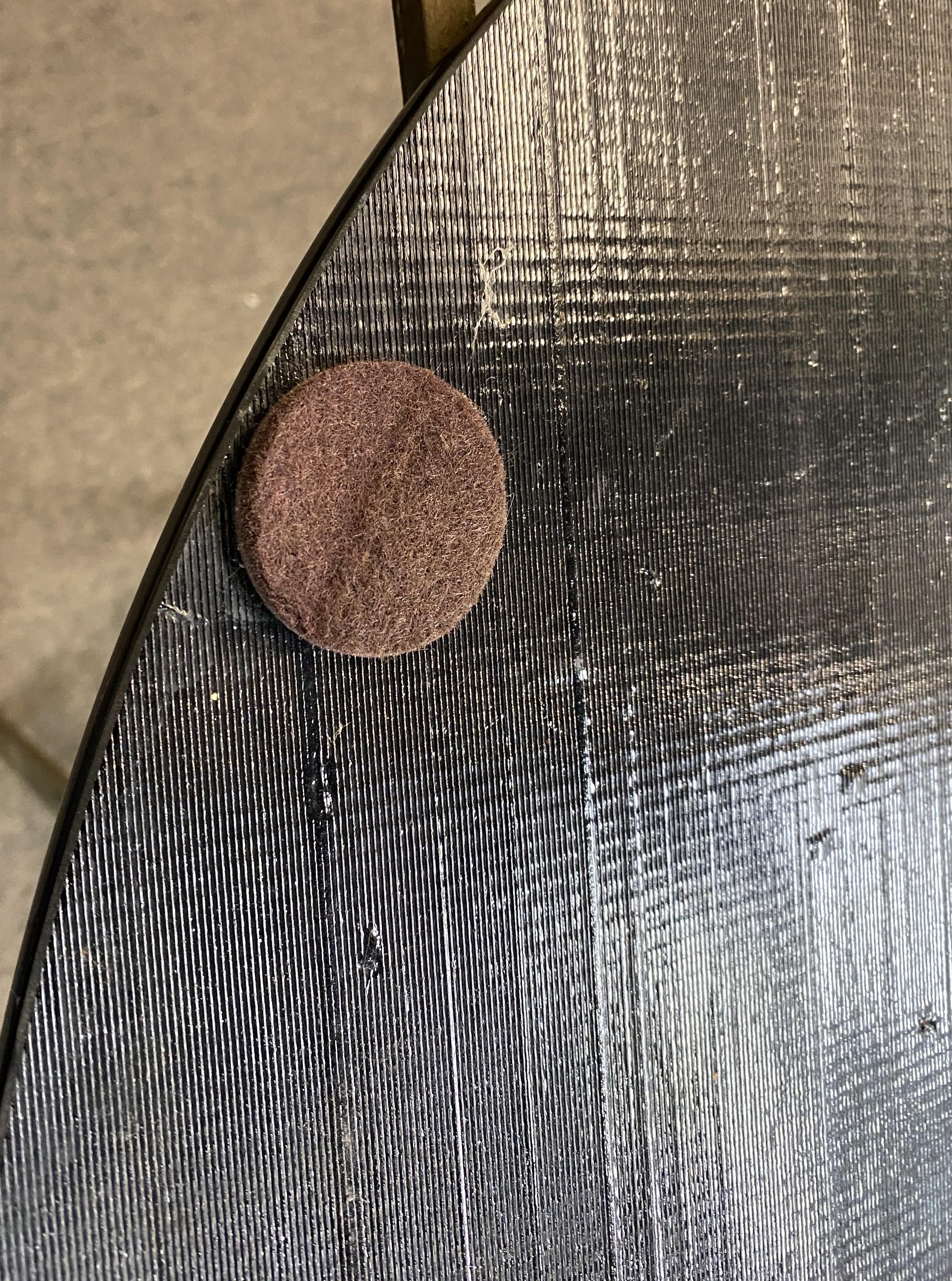 Art Deco Onyx Glass Top Demi Lune Console Table in the Manner of Oscar Bach For Sale 4