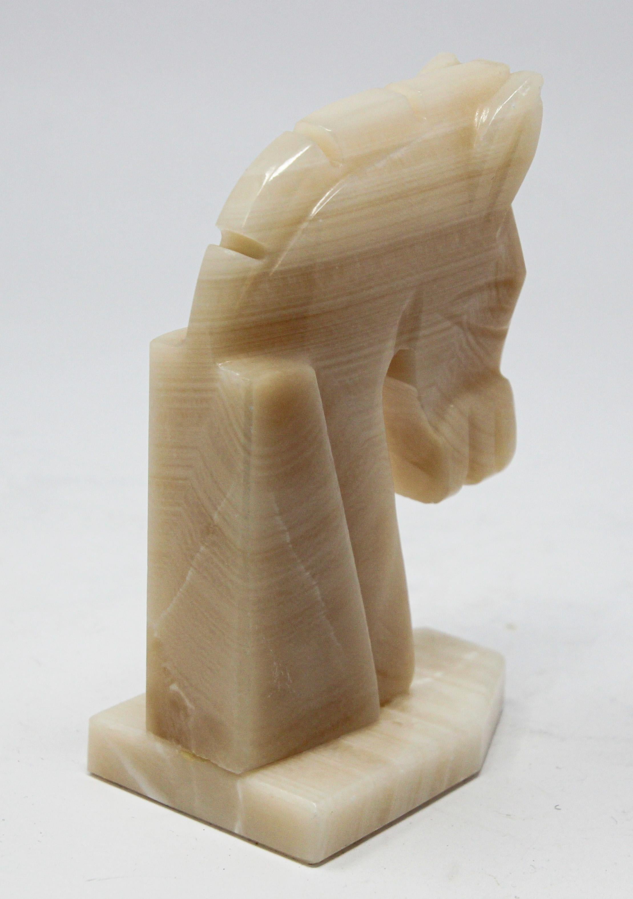 Art Deco Onyx Horse Head Paperweight 3