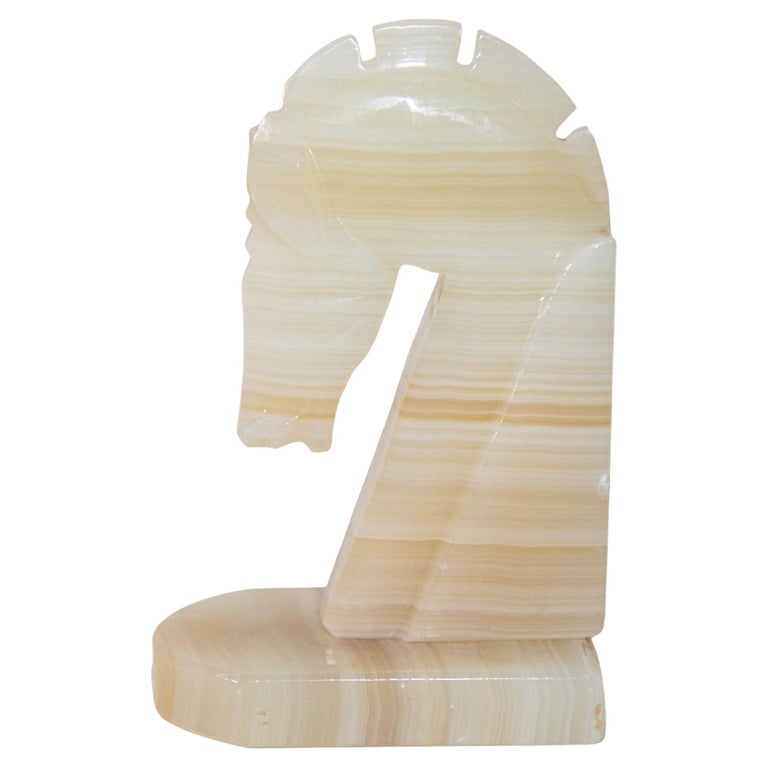 Art Deco Onyx Horse Head Paperweight For Sale at 1stDibs