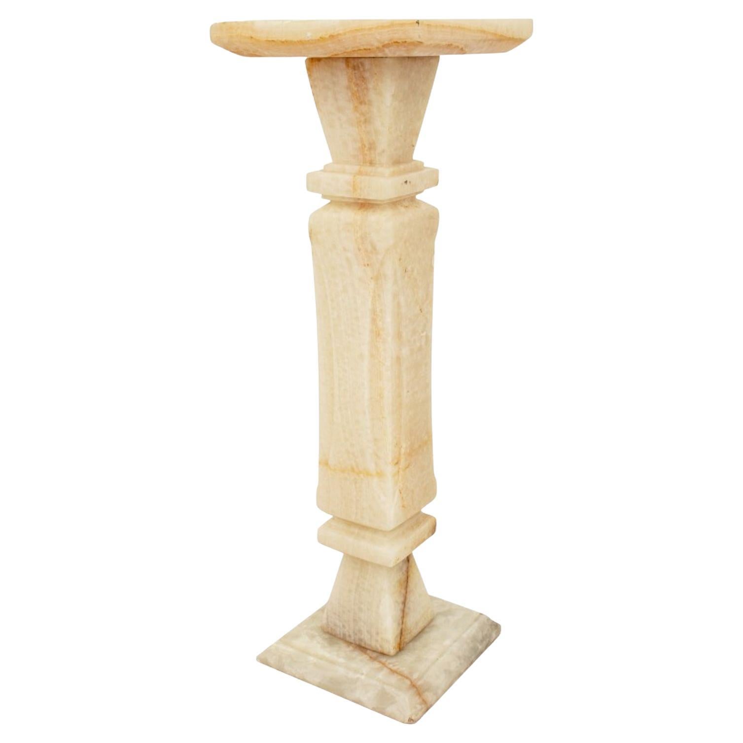 Art Deco Onyx Pedestal