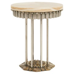 Art Deco Onyx Top Side Table