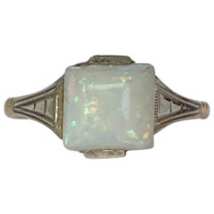 Art Deco Opal and 9 Carat Gold Ring