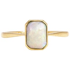 Art Deco Opal and 9 Carat Gold Ring