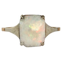 Art Deco Opal and 9 Carat Gold Ring