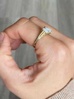 Art Deco Opal and 9 Carat Gold Three-Stone Ring