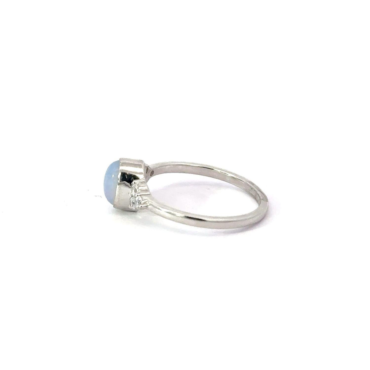 For Sale:  Art Deco Style Opal & CZ Womens Wear Promise Ring for Her in 925 Sterling Silver 3
