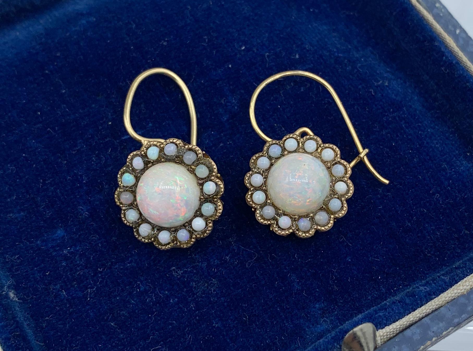 art deco opal earrings