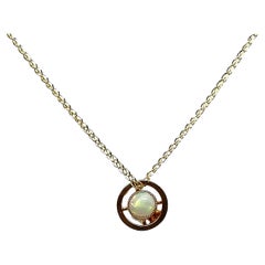 Art Deco Opal Pendant Stick Pin Antique Yellow Gold Original 1920's