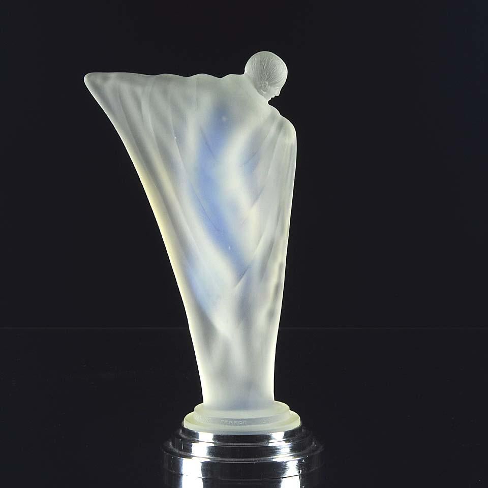 Molded Art Deco Opalescent Glass Figure  