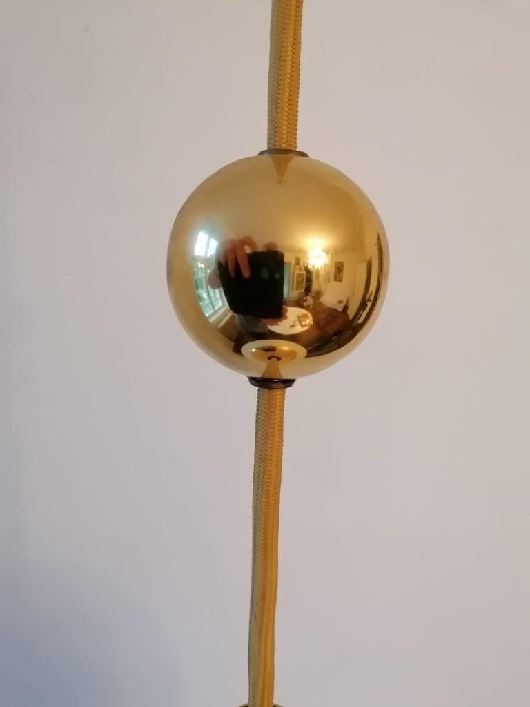 Art Deco Opaline Glass Ball Pendants For Sale 5