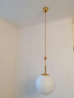 Art déco-Anhänger aus Opalglas mit Kugeln