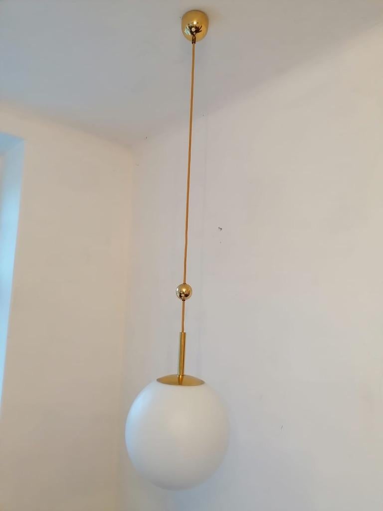 Art Deco Opaline Glass Ball Pendants For Sale 1