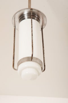 Art Deco Opaline Glass Pendants
