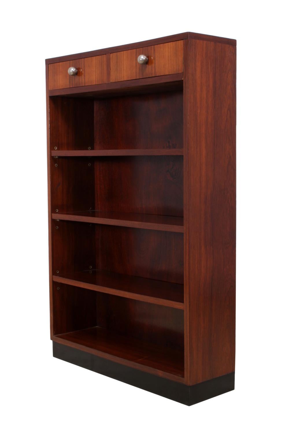 Art Deco Open Bookcase in Rosewood In Excellent Condition In Paddock Wood, Kent