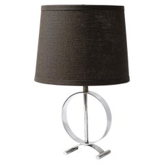 Art Deco Open Form Machine Age Table Lamp in Chrome