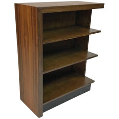 Art Deco Open Walnut Bookcase Display Cabinet
