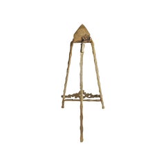 Art Deco oder Art Nouveau Faux Bambus Messing Foto oder Malerei Display Staffelei
