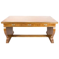 Schreibtisch aus Nussbaumholz im Art d�éco- oder Art nouveau-Stil