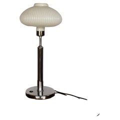 Art Deco or Functionalist Nickel-Plated Table Lamp, 1920s
