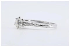 Art Deco Orange Blossom 0.75ct Diamond Engagement Ring in Platinum