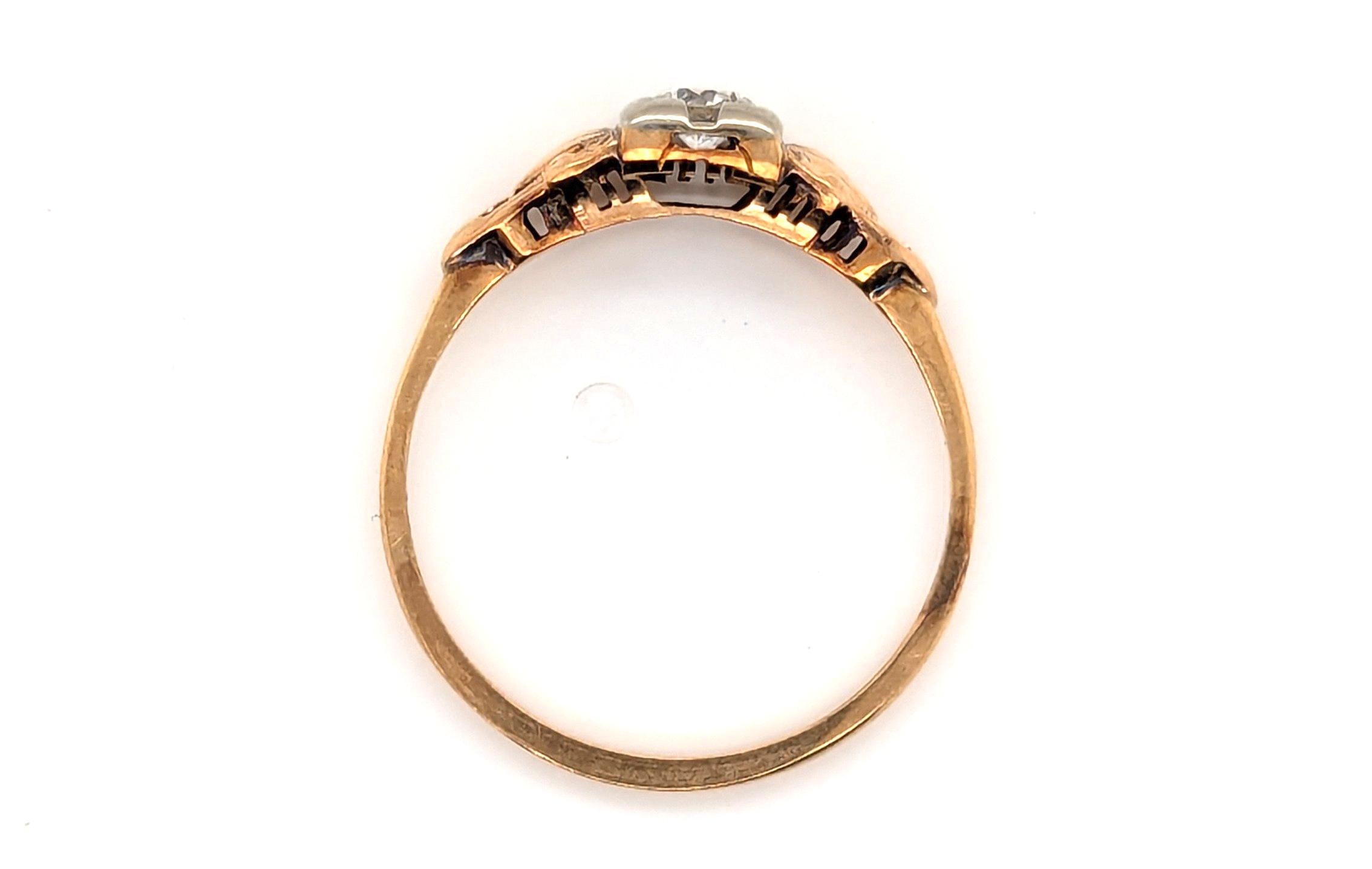 Véritable Original Antiques des années 1930 Art Deco Orange Blossom .18ct Diamond 14K 18K Engagement Ring


Avec un spectaculaire diamant de taille transitionnelle de 0,18 carat, de couleur naturelle E-F/VVS.

Rare bague Art Déco en or jaune avec