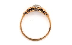 Art Decó Anillo de compromiso de diamantes Orange Blossom .18ct Minado original Años 30