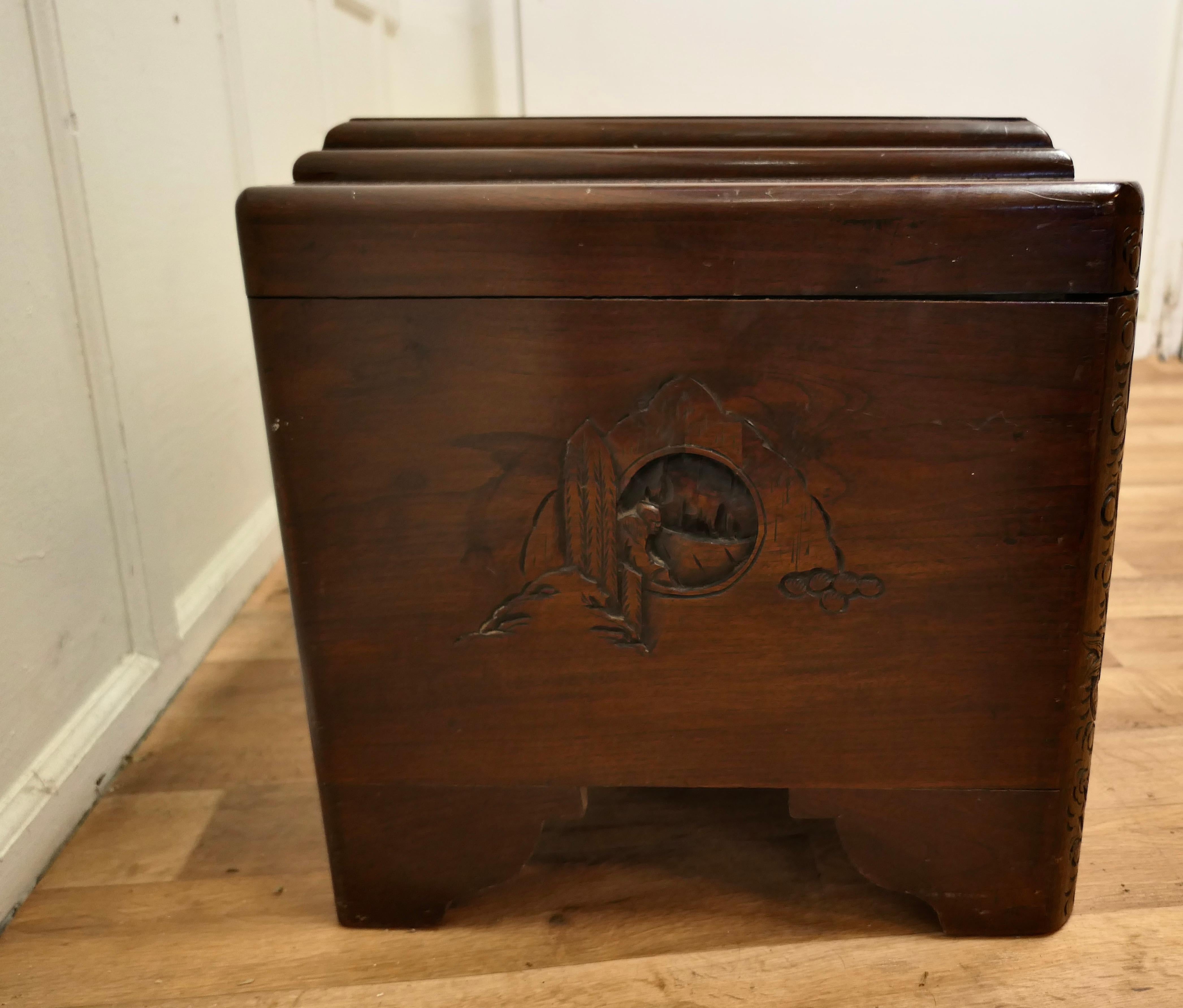 chamfer wood chest