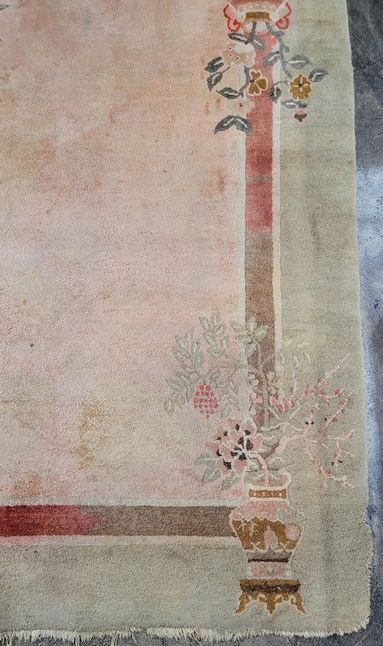 Alfombra rectangular oriental Art Déco de Helen Fette Tejido en venta