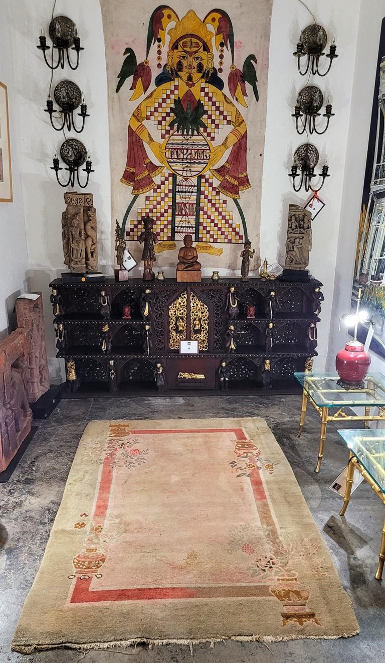 Art Deco Oriental Rectangular Floor Rug by Helen Fette For Sale 1