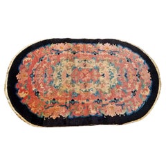 Art Deco Oriental Style Small Floor Rug by Helen Fette