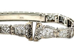 Art Deco Original 14K Filigree Ladies Watch Band Strap 1920's-1930's